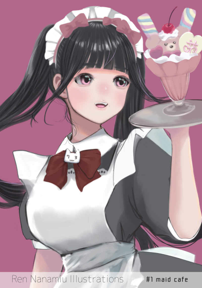 Ren Nanamiu Illustrations #1 maid cafe