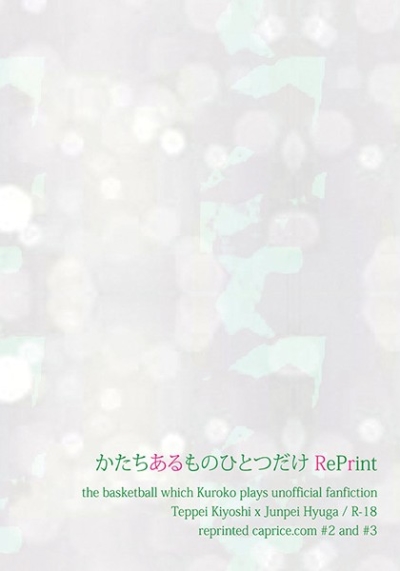 かたちあるものひとつだけ RePrint